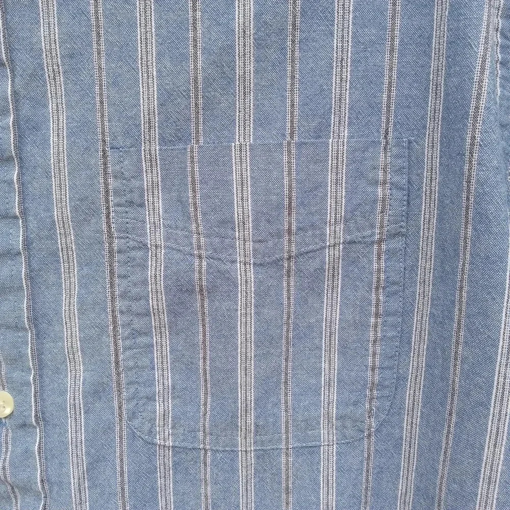 Consensus Vintage Chambray Button Down Blue Verti… - image 5